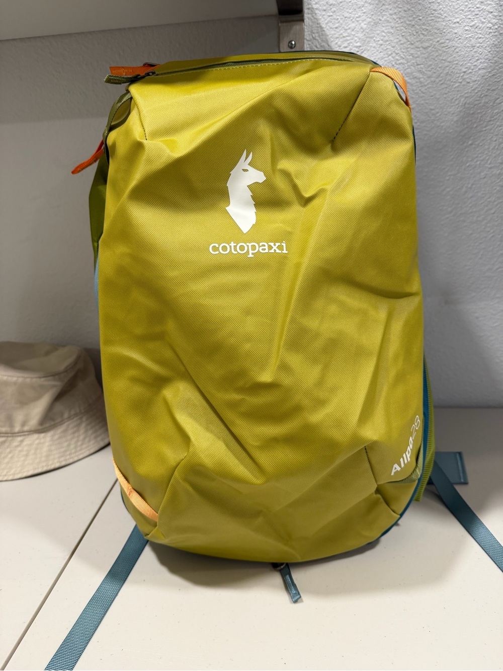 cotopaxi Allpa Daypack in Yellow-Green with Orange Accents